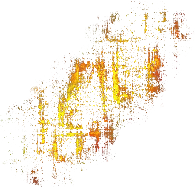 Designelement orange & gold splash